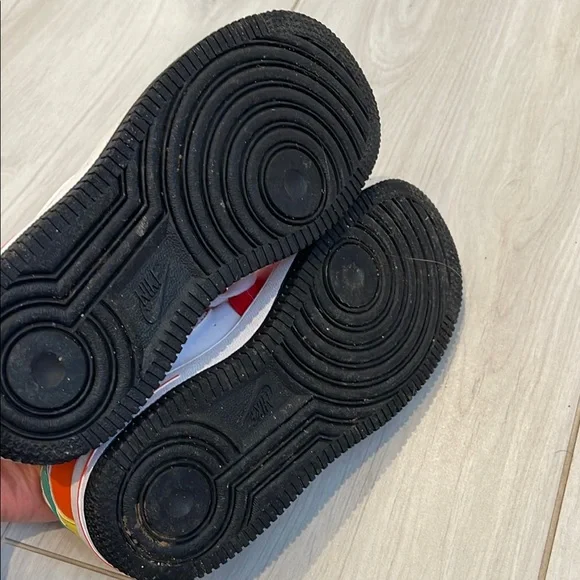 Nike Air Force 1 low top Red , blue and Yellow Sneakers - Picture 4 of 6